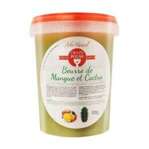 Beurre de Mangue et Cactus cheveux crépus Afro Naturel Crazy Pouss 500g