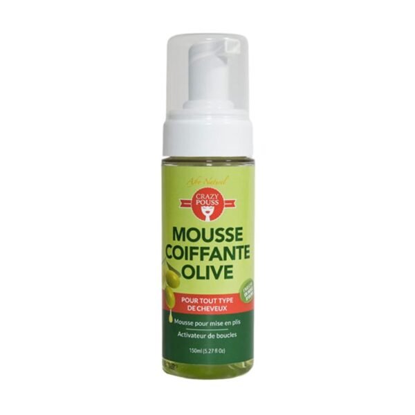 Mousse coiffante activateur de boucles à l'huile d'olive Afro Naturel Crazy Pouss 150 ml