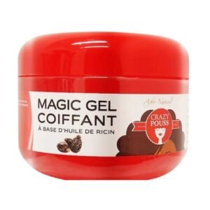 MAGIC GEL COIFFANT FIXATION EXTRA FORTE À L'HUILE DE RICIN CRAZY POUSS - AFRO NATUREL - 500 ML