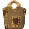 SAC À MAIN EN TISSU WAX AFRICAIN AVEC ANSE EN BOIS