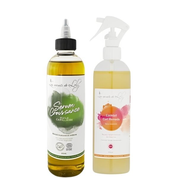 Pack Duo de croissance capillaire cheveux bouclés crépus Les secrets de Loly