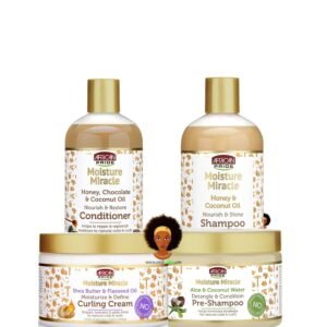 Pack hydratant et réparateur capillaire au miel et coco Moisture Miracle African Pride